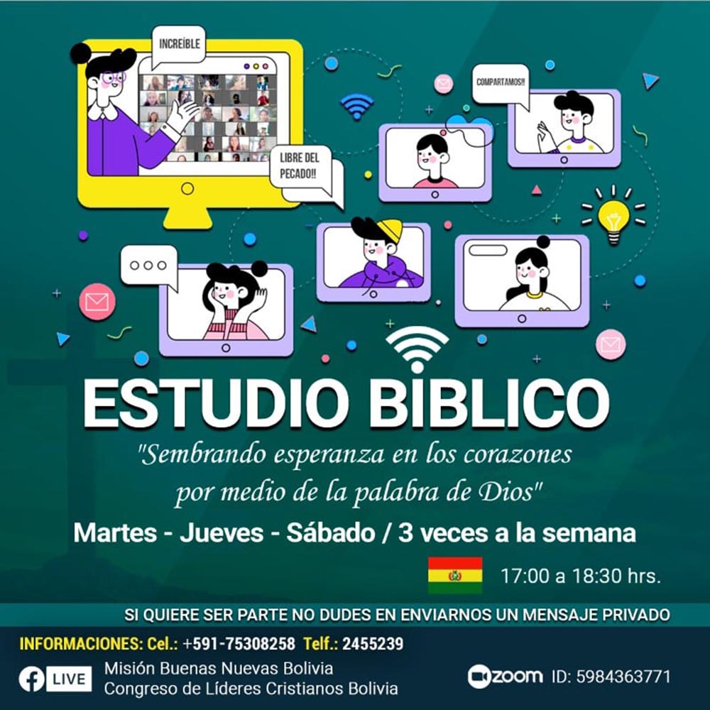 PRIMER ESTUDIO BÍBLICO ONLINE Misión Buenas Nuevas Bolivia